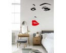Eyes Lips - Girl Woman Face Make Up Fashion Love,Vinyl Wall Art Decor for Living-room Decals, Bedroom Decal,Office,Beauty Wall Stickers